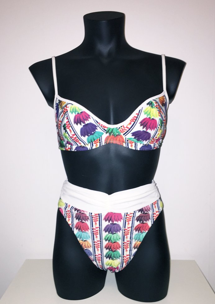 Banana Bikini High Waisted White