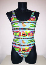 Load image into Gallery viewer, Tropical Fruit Swimsuit Blue Ombre